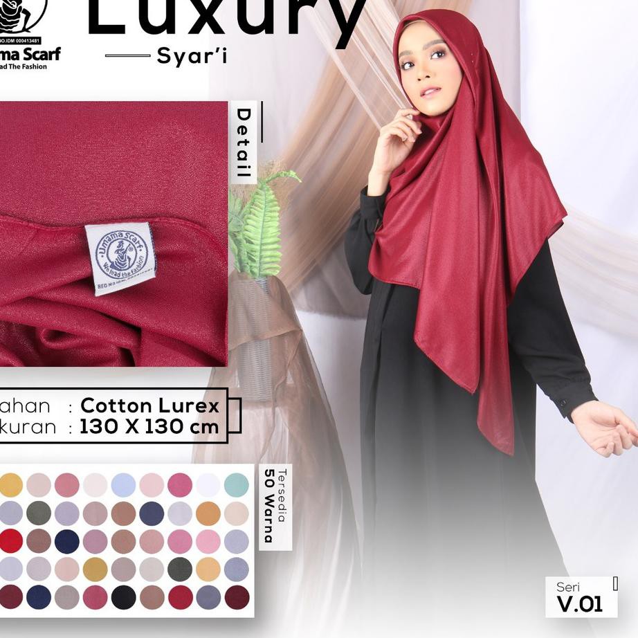 PTG Kerudung Segi Empat Luxury Syar'i UMAMA Hijab Jilbab Syari 