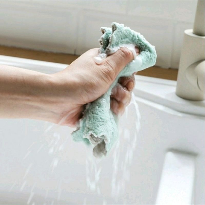 KAIN LAP DAPUR MEJA PIRING ANTI MINYAK MICROFIBER KITCHEN TOWEL MULTIFUNGSI SERAP AIR / KAIN LAP DAPUR SERBAGUNA