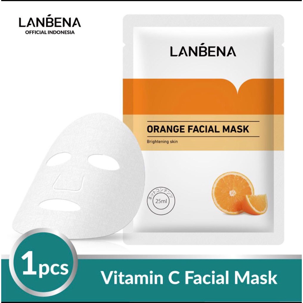 [BPOM] LANBENA Sheet Mask Orange - Brightening Skin