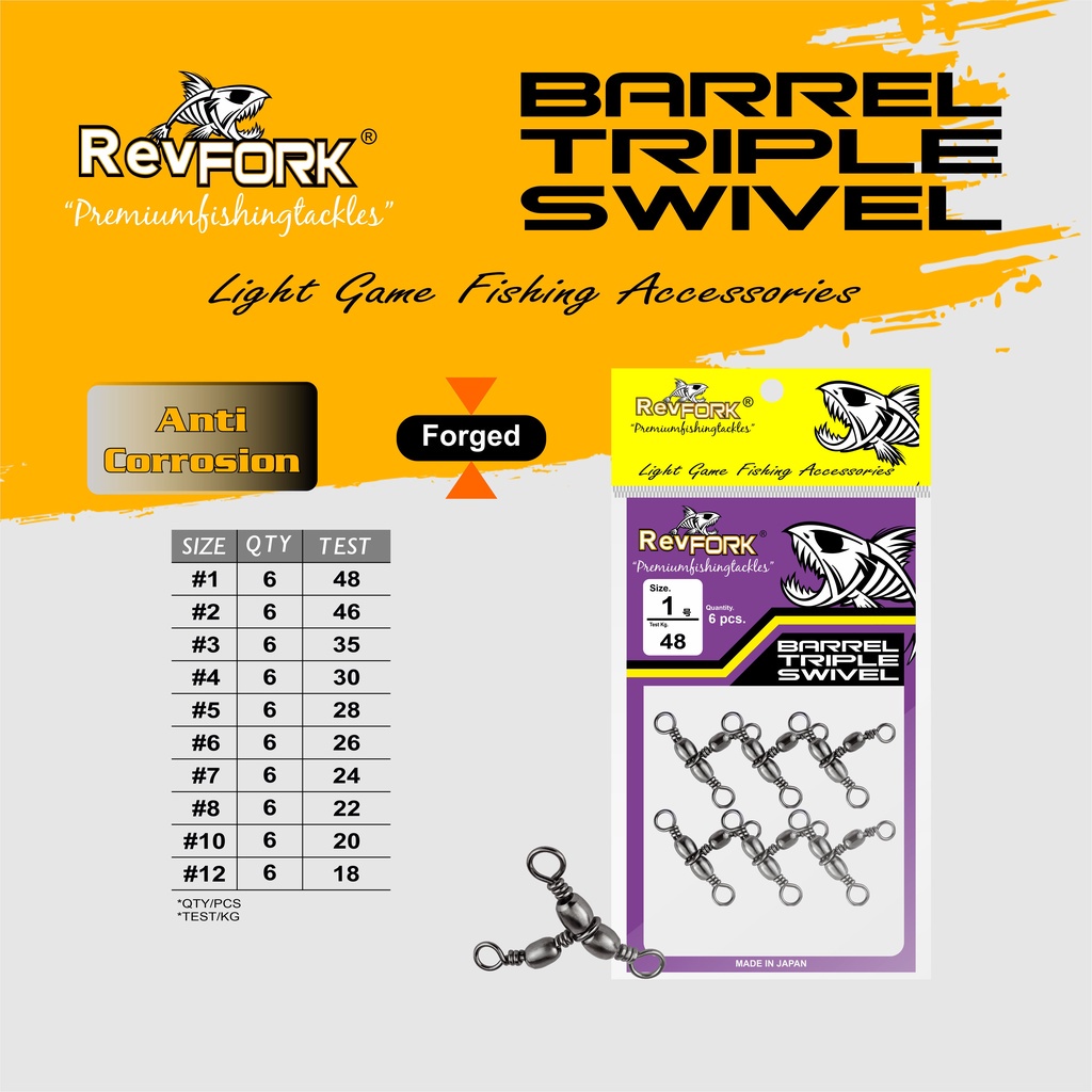 ACC. PANCING REVFORK BARREL TRIPLE SWIVEL l KILI-KILI CABANG TIGA