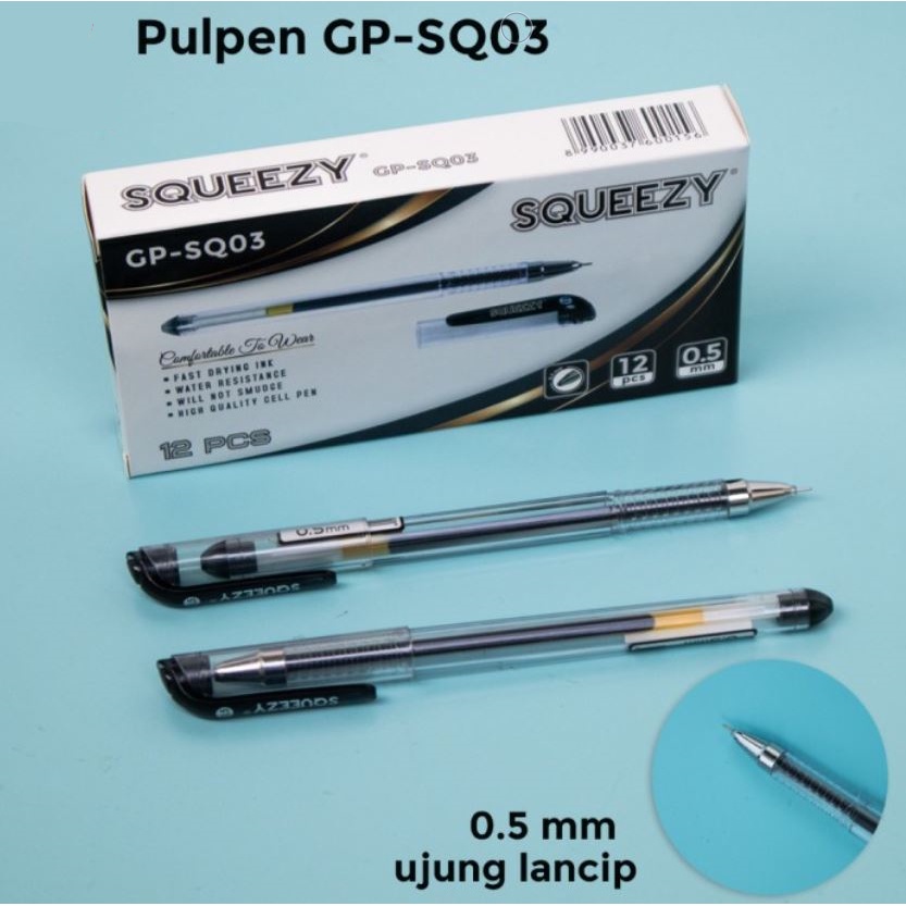 #LC-ATK Pulpen Tinta Gel Office Smooth 0,5mm / Pen Gel Squeezy / Bolpoin