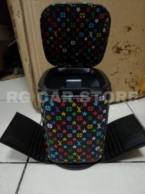 TEMPAT SAMPAH MOBIL BAHAN KULIT MOTIF LV