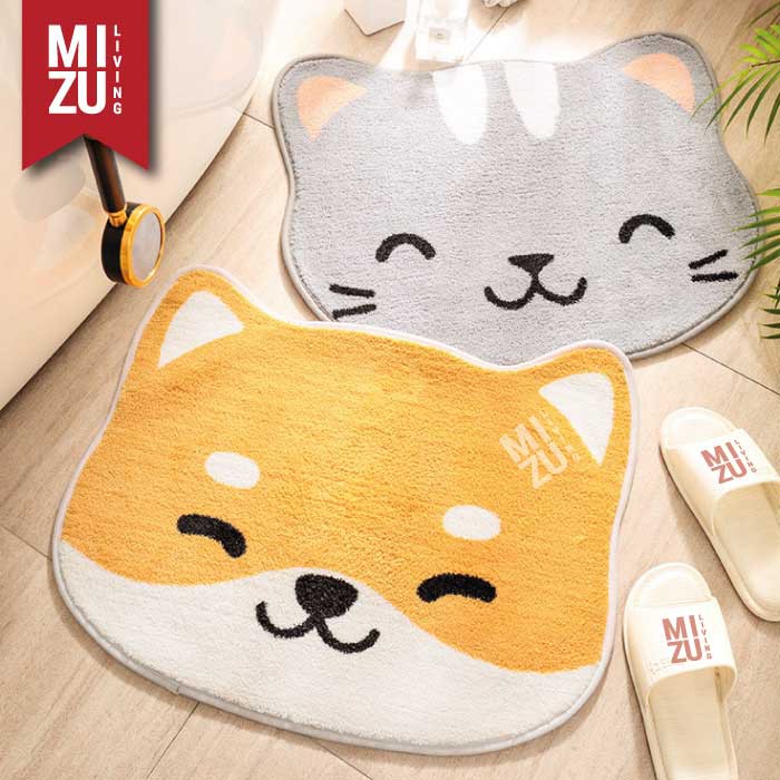 KAWAII DOBUTSU Animal Indoor House Mat Keset Bulu Rumah Kamar Mandi Serbaguna Anti-Slip Serap Air