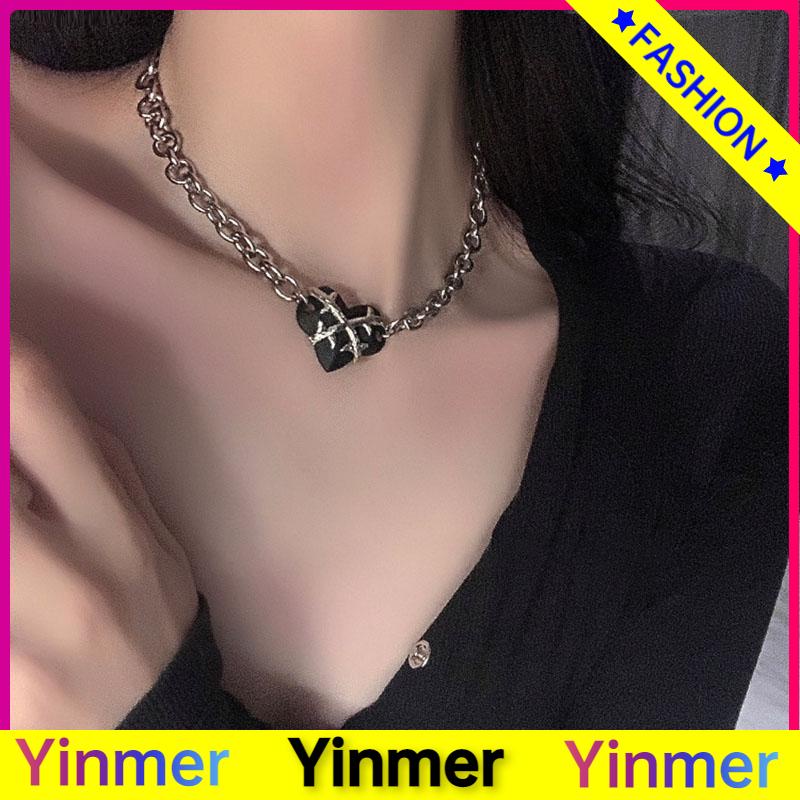 COD✨ Hip Hop Duri Cinta Kalung Fashion Wanita Manis Keren Tinggi Dingin Temperamen Leher Klavikula Rantai-Yinmer