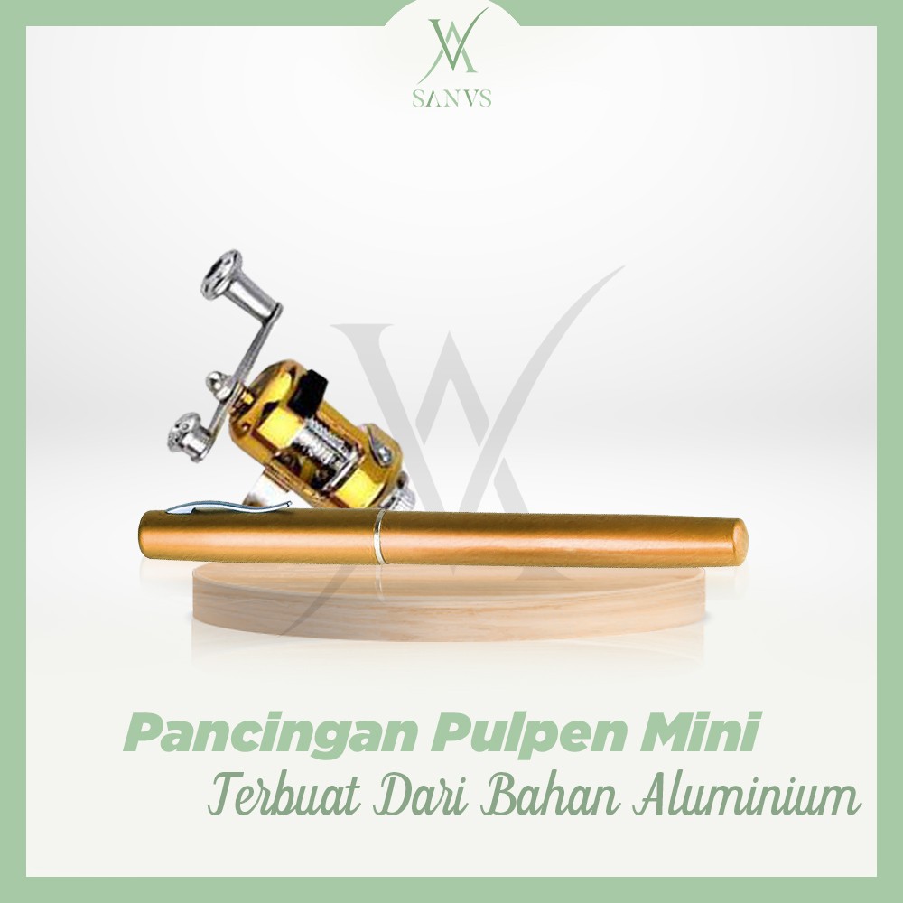 Joran Pancing Pulpen Free Reel Kecil Pancingan Pulpen Mini Fishing Rod Pen Portable Import Original Bergaransi - SANUS.ID-2