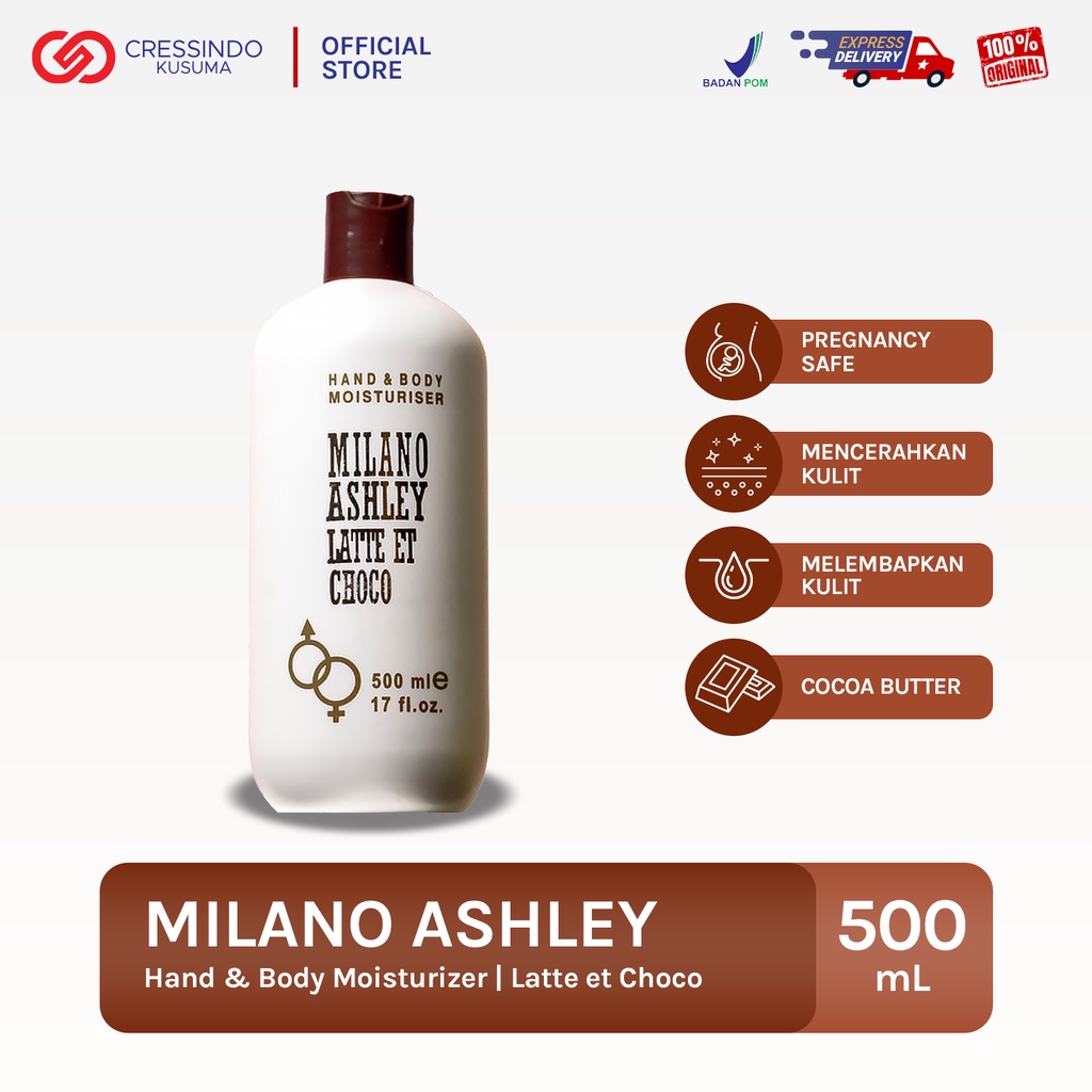 MILANO ASHLEY Latte Et Choco Hand &amp; Body Lotion Moisturiser