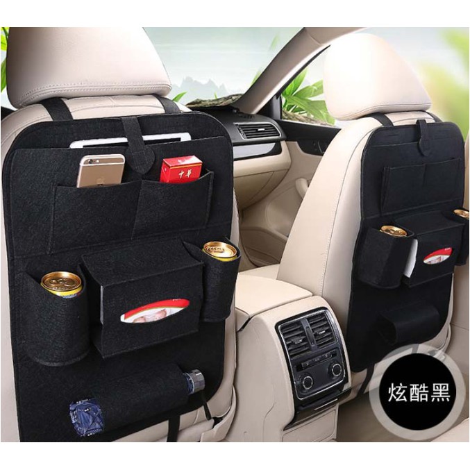 Car Seat Organizer Tas Mobil Multifungsi dipasang di belakang Jok