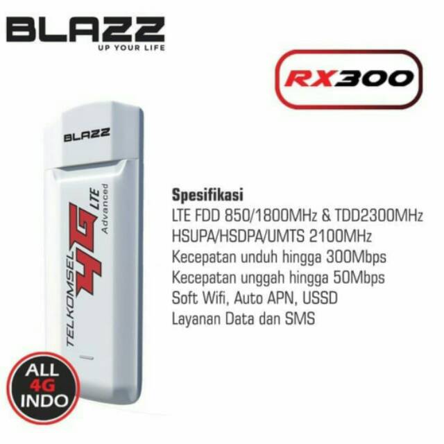 MODEM USB BLAZZ RX 300 UNLOCK 4G ALL OPERATOR