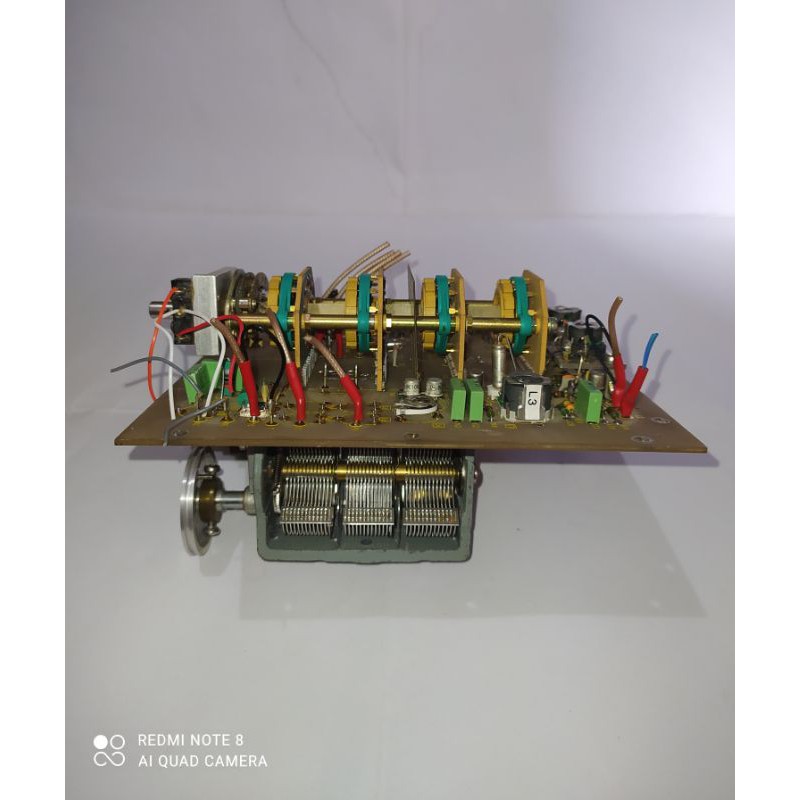 PCB Radio Jadul, Varco Varible Capacitor & Rotary Selector Lapis Emas