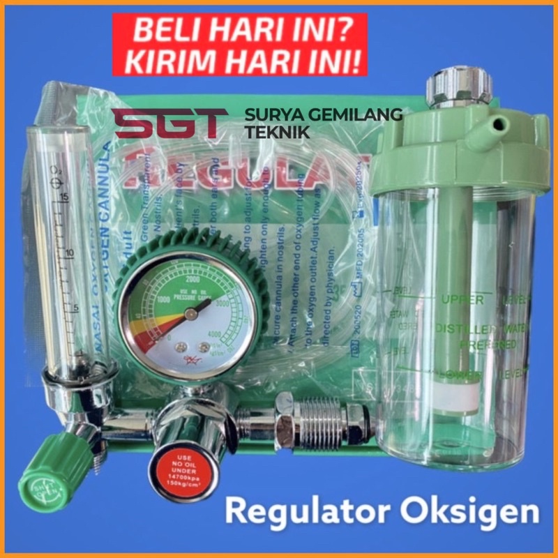 Regulator Oksigen Medis Selang Hidung Regulator Medis Oxygen O2