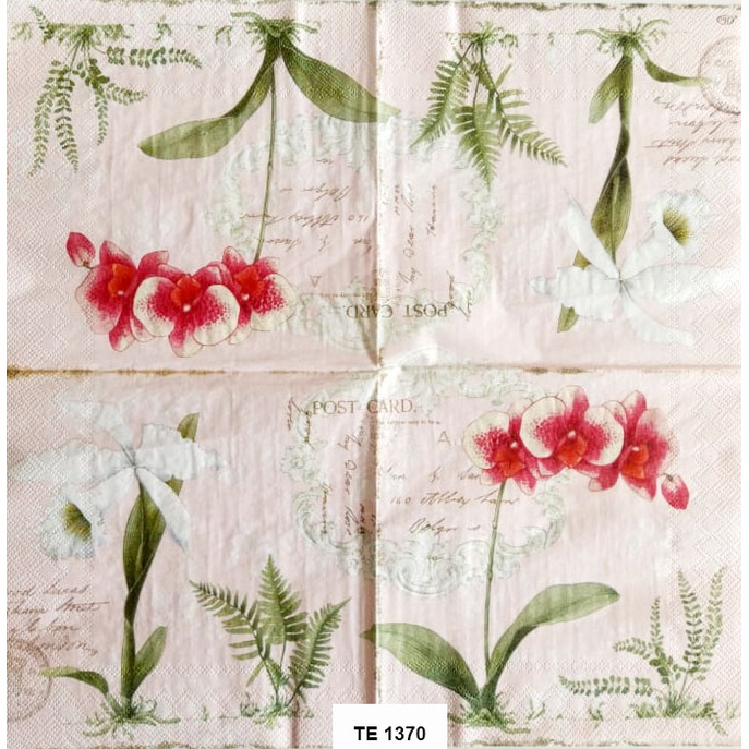 Tisu Napkin Kerajinan Decoupage Eropa 33X33 CM TE 1370 TTS