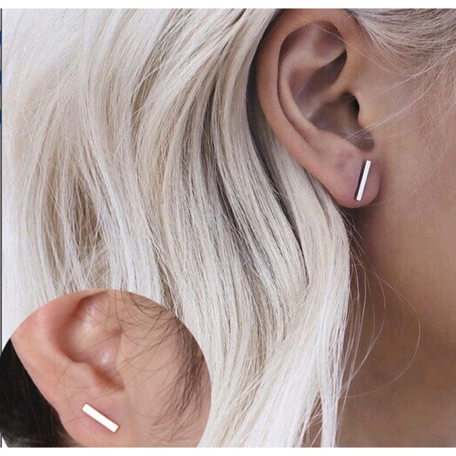 anting garis simpel anting tusuk anting wanita fashion anting garis cewe