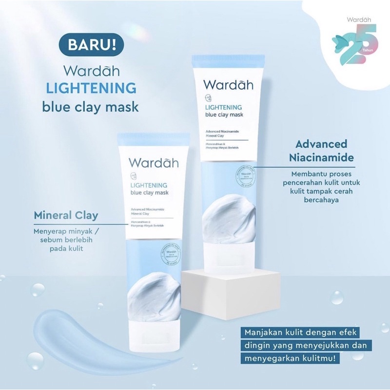 Wardah Lightening Blue Clay Mask 50ml