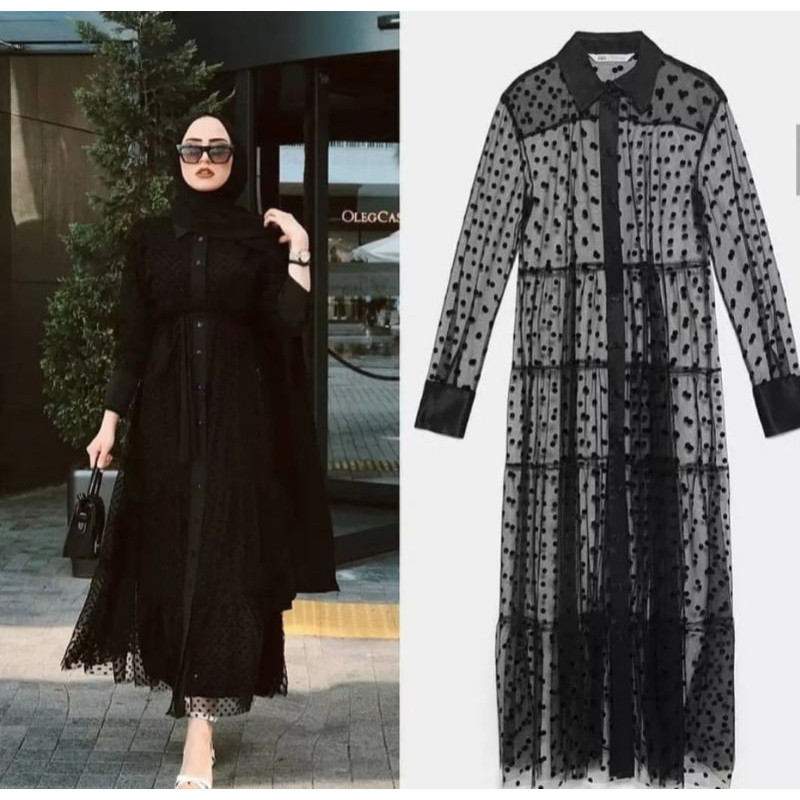 cardigan/long outer/long dress/ootd kondangan