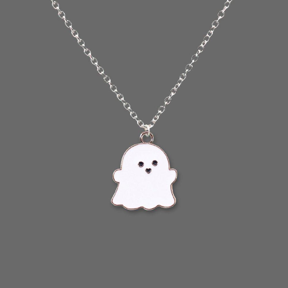 Agustina Hantu Gantungan Kunci Minoritas Keren Perhiasan Aksesoris Pasangan Anak Hadiah Halloween Kartun Kalung