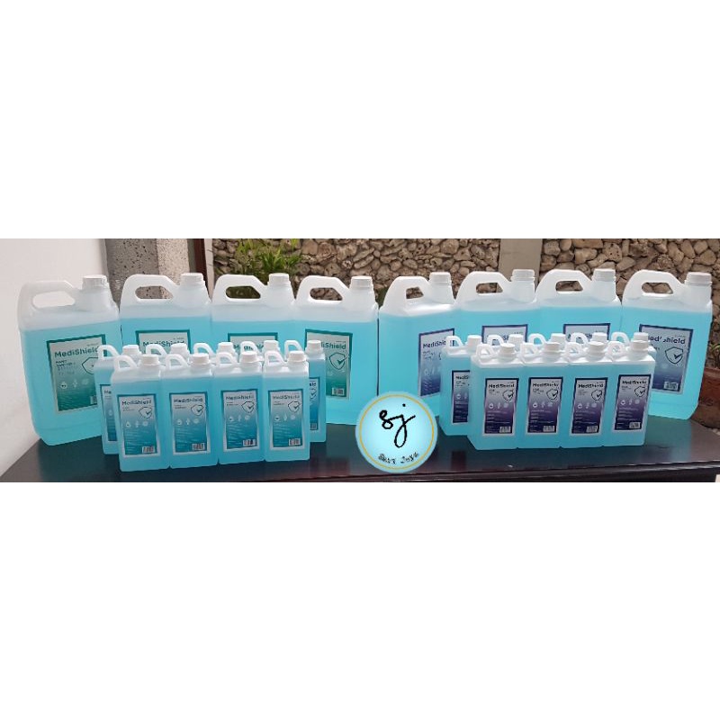 Hand Sanitizer Medishield By Paseo Gel / Liquid Kemasan Jirigen 5 Liter