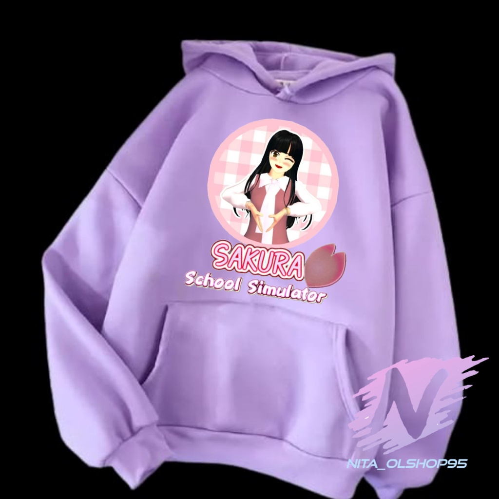 hoodie sakura school simulator love sweter anak sakura school simulator