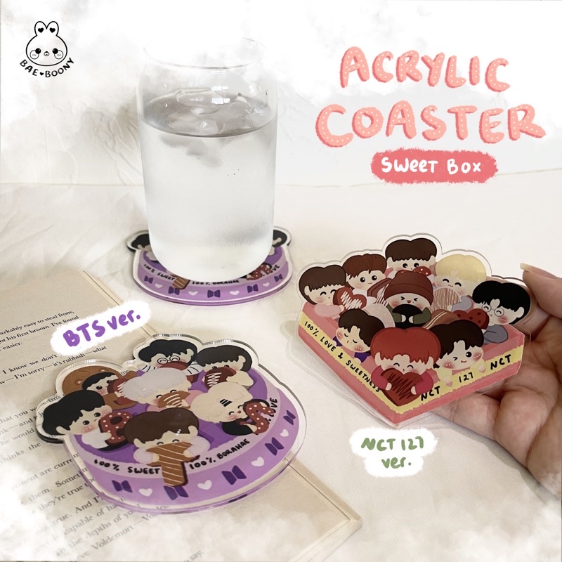 Kpop Acrylic Coaster / Tatakan Gelas by Baeboony || Coaster Akrilik