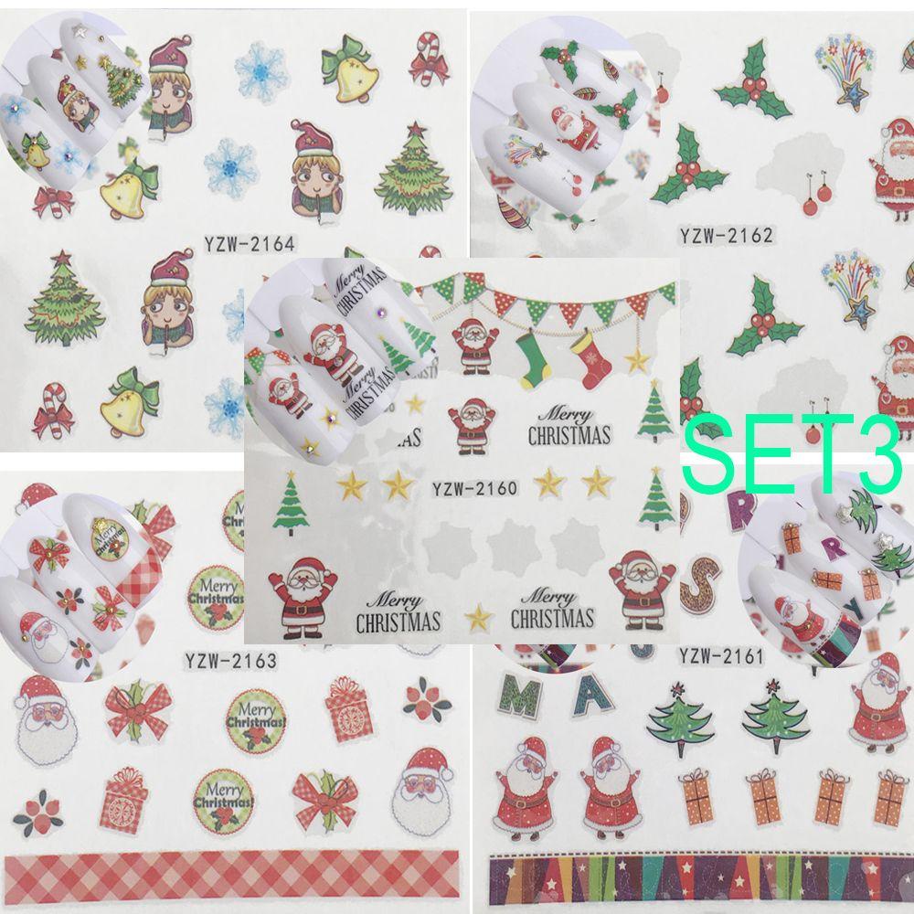 Preva Stiker Nail Art Stiker Hot Beauty Santa Claus Snowflakes Dekorasi Stiker