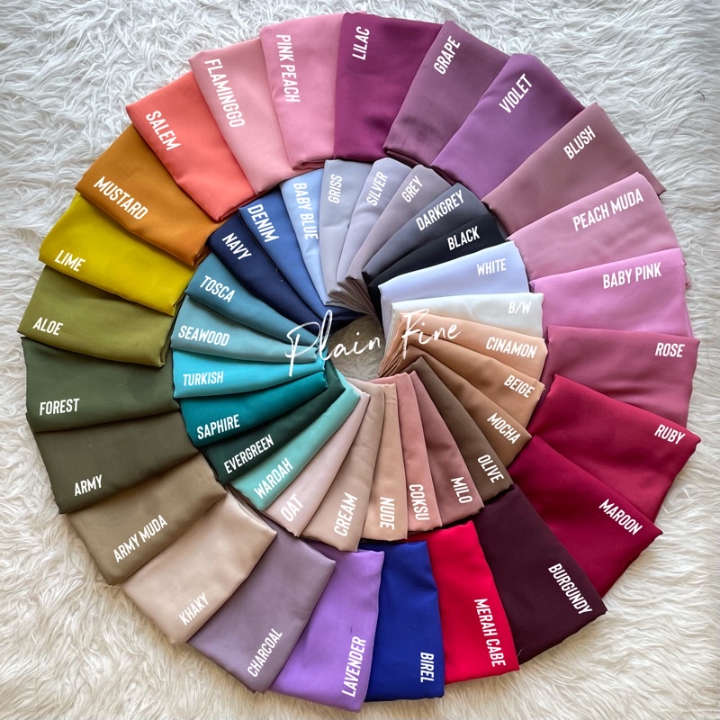 [Bahan Saja] Kain  Polycotton Premium MFI  / Plain Square Premium / Chiffon Vine Polos