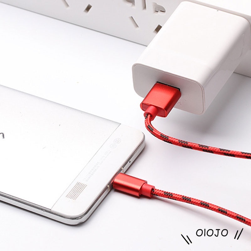 Micro Usb Cable Nylon Braided Data Sync Cord Charger Cables Samsung Huawei - ol