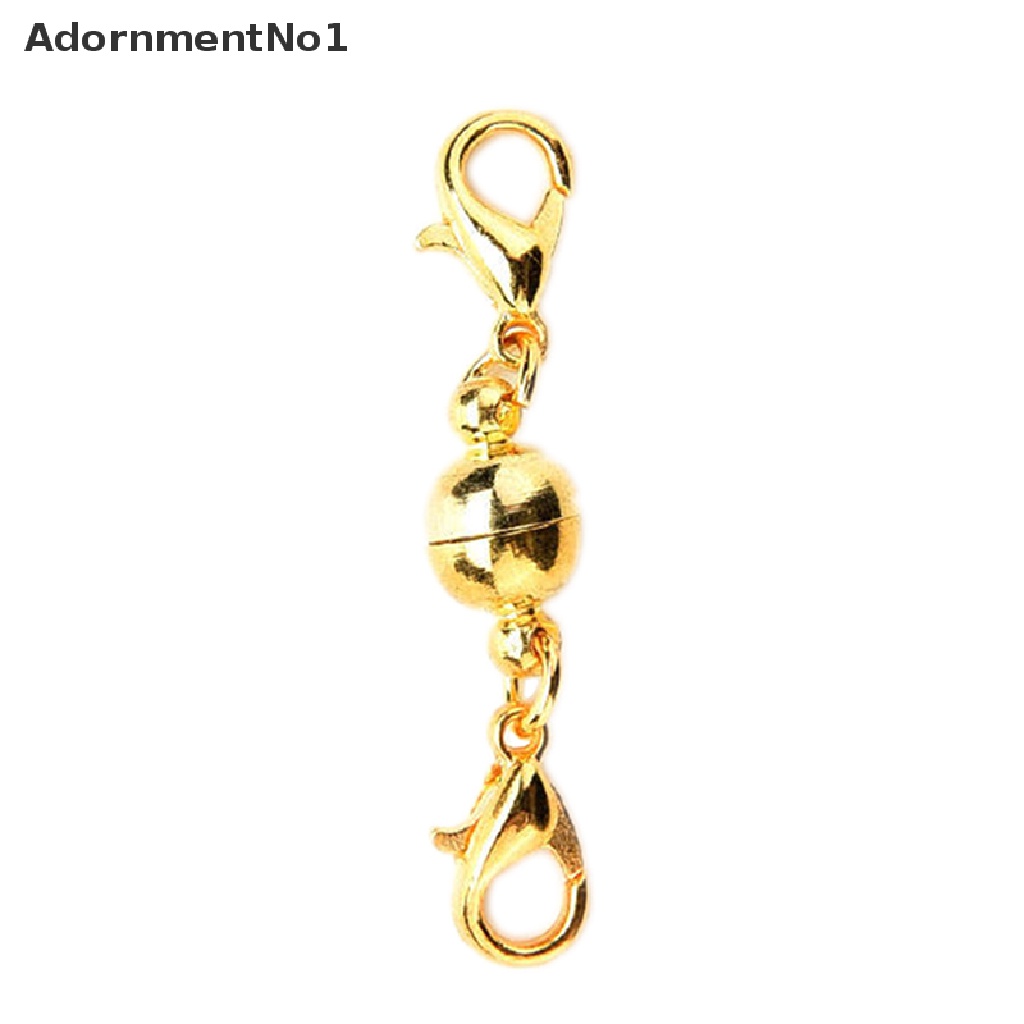 (AdornmentNo1) 10 Pcs Jepit Lobster Magnetik Warna Emas / Silver Untuk Kalung / Perhiasan