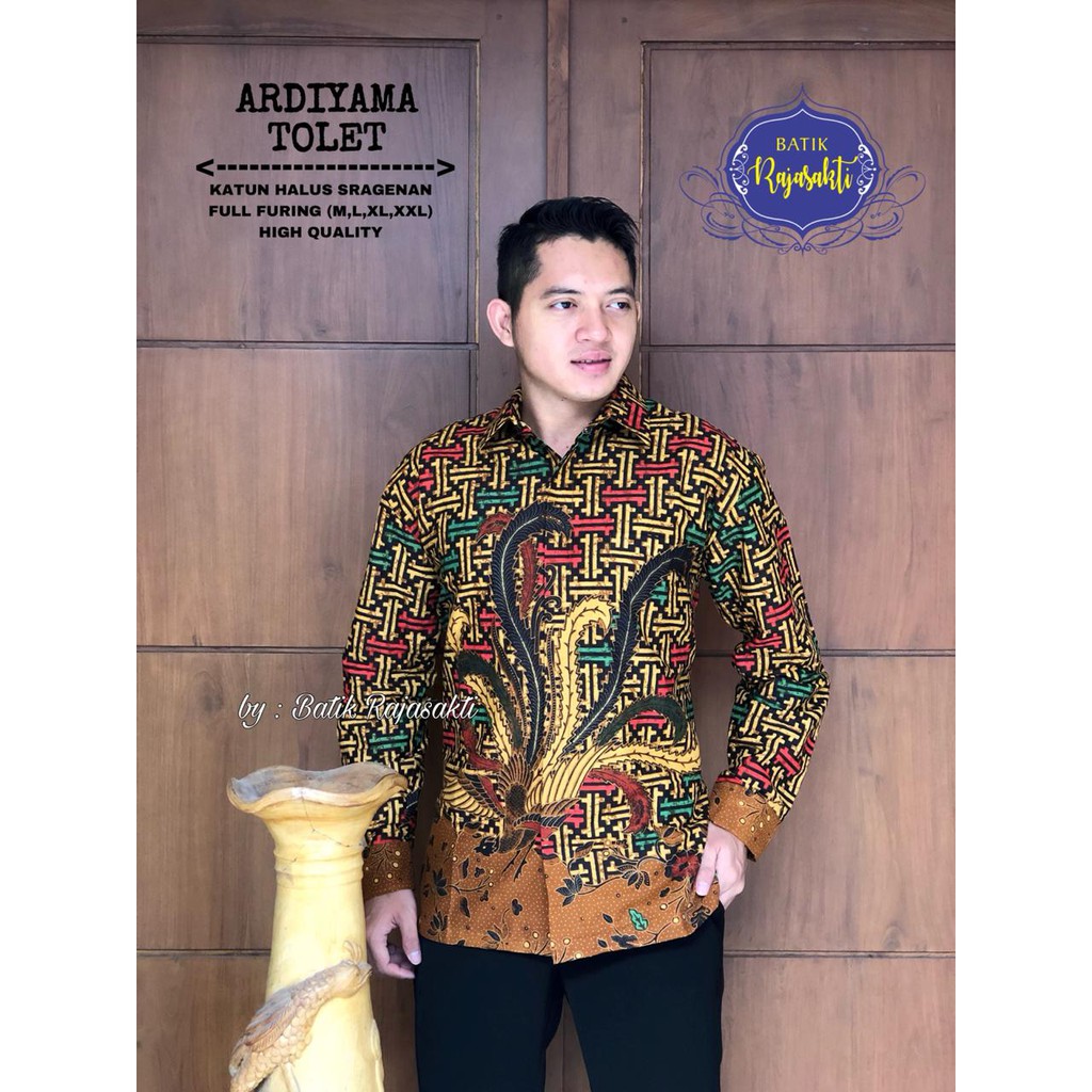 ARDIYAMA TOLET Baju Kemeja Batik Pria Lengan Panjang PREMIUM  FULL FURING Rajasakti