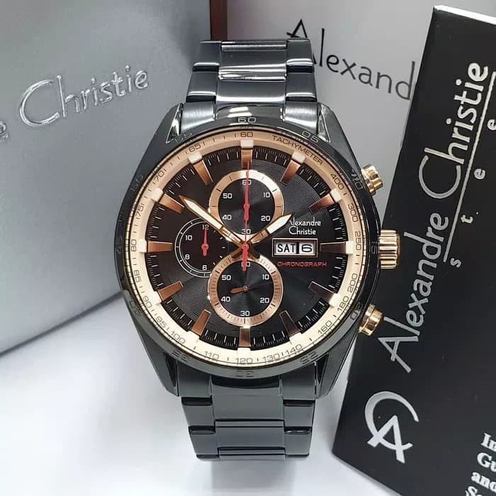 ALEXANDRE CHRISTIE 6495MC BLACK PRIA ORIGINAL GARANSI 1TAHUN