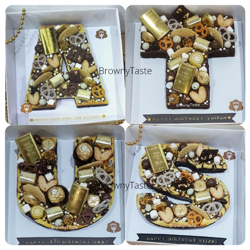 

Letter Cake Brownies | Brownies Huruf | Number Cake