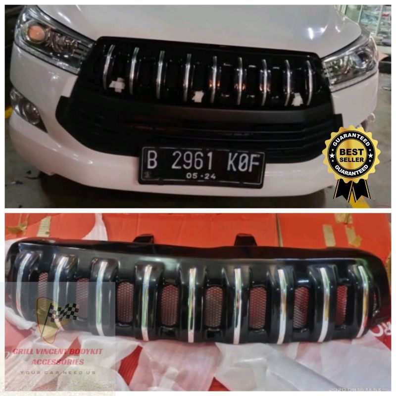 TERLARIS Grill innova Reborn 2016 - 2019 Hitam Black Glossy Model Prado Style