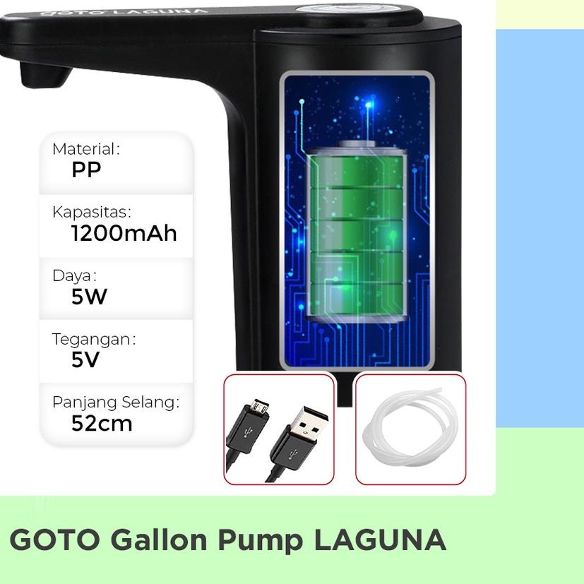 Goto Laguna Gallon Pump Dispenser Air Pompa Galon Elektrik Charge USB