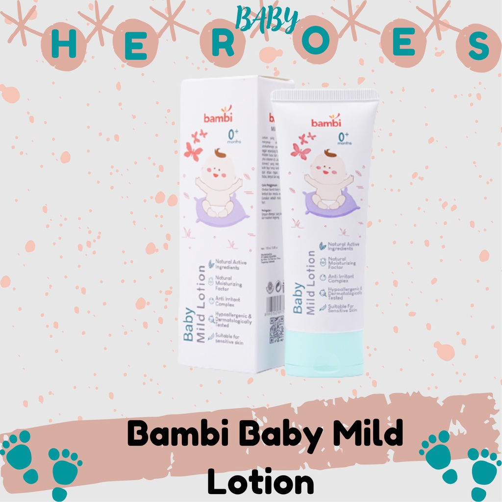 Bambi Baby Mild Lotion With Licorice Chamomile Oil dan Pro Vitamin B5 Rich Milk Protein