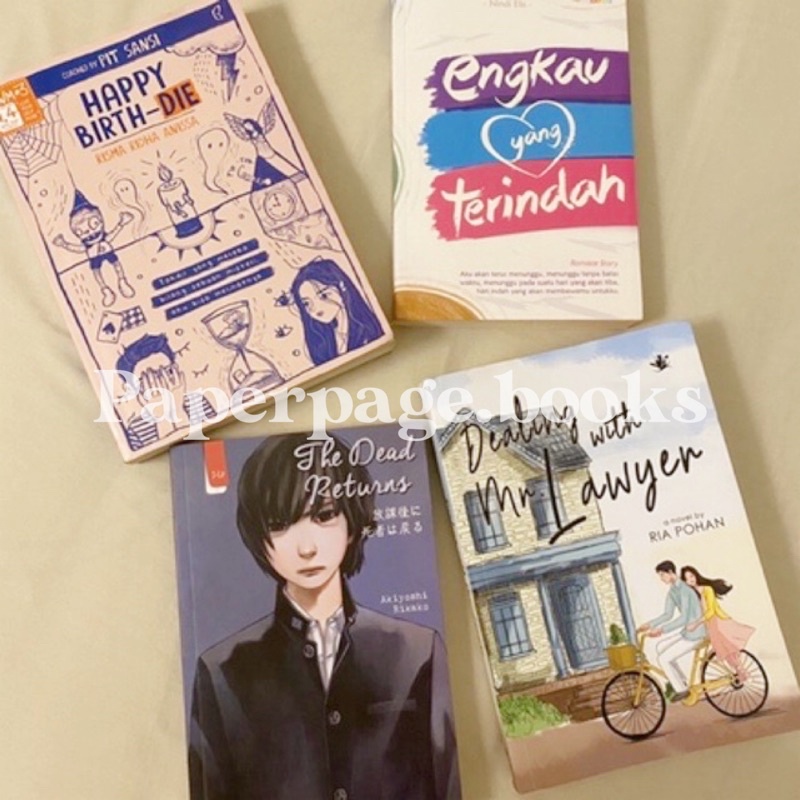 Preloved Novel Happy Birthdie, Engkau Yang Terindah, The Dead Returns, Dealing With Mr Lawyer
