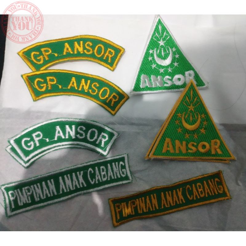 Bordir Atribut ANSOR || Bordir Ansor Murah Bordir Banser Murah Ansor Bordir GP Ansor Bordir Nama Dad