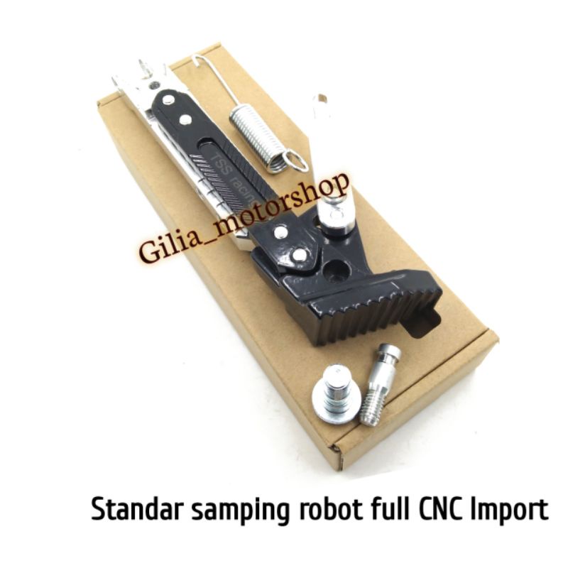 Standar Robot Full Cnc Standar Samping Standar Jagang Samping Robot bisa di stell panjang pendek Universal Scoopy Nmax Mio Beat Pcx