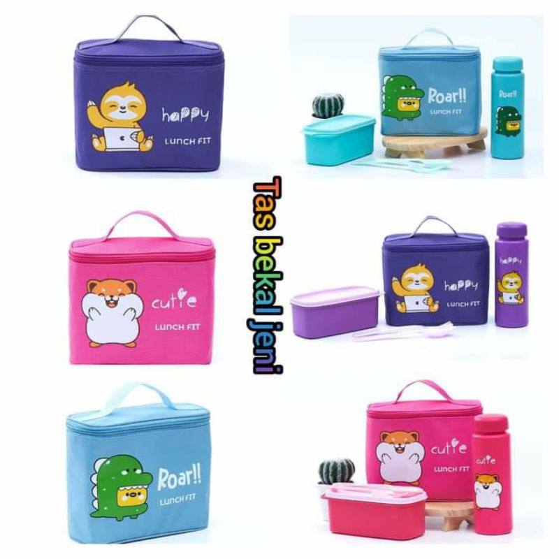 Tas bekal makan anak set Jeni/ Lunch box set anak Jeni/ Tas Bekal Jeni