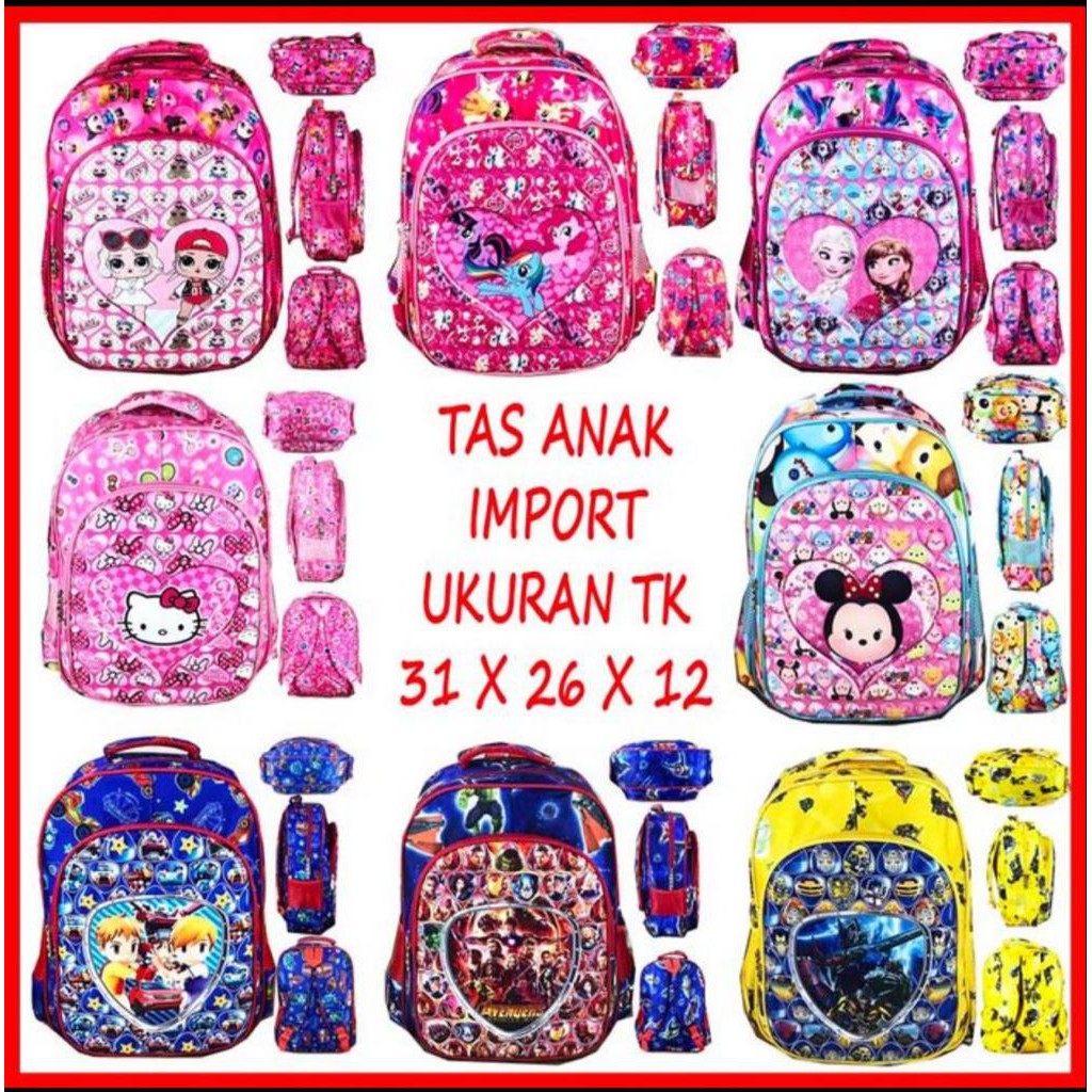 Tas Ransel Sekolah Anak Aneka Motif