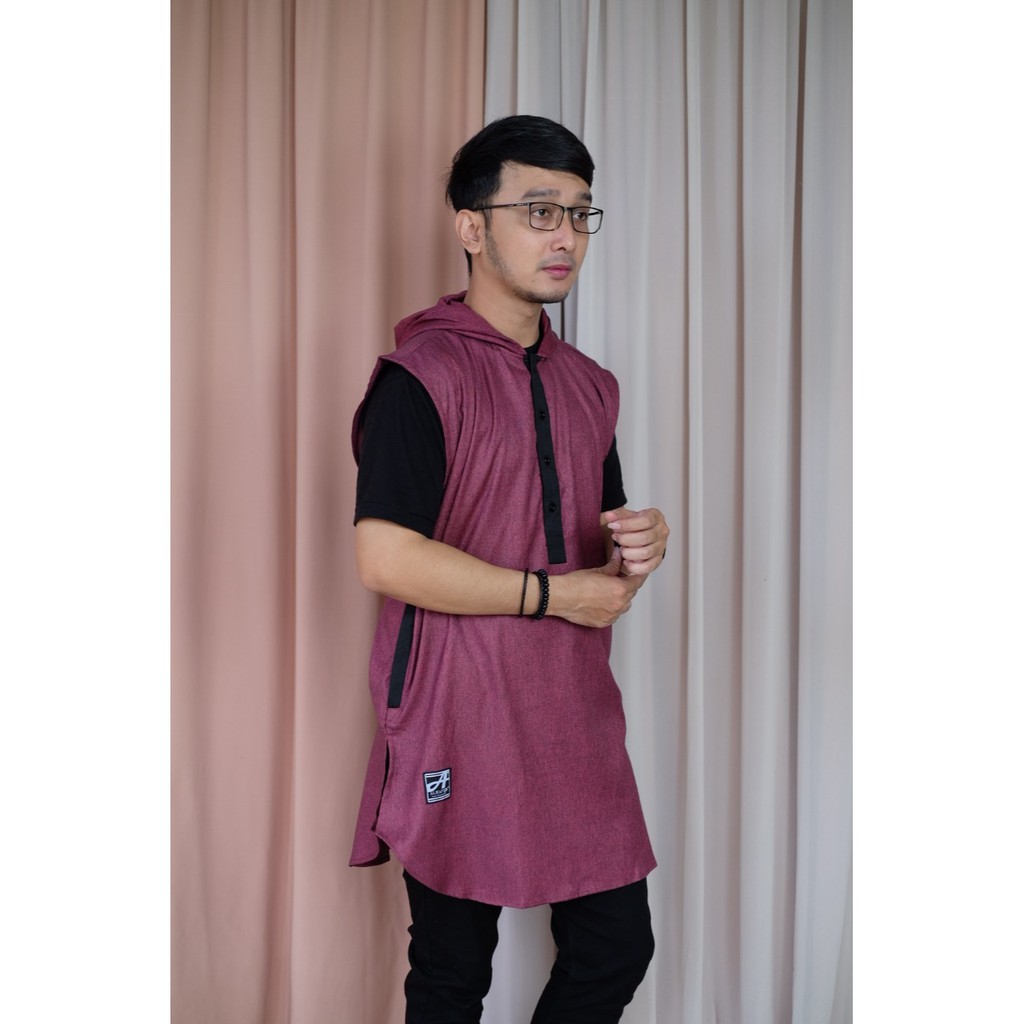 alhafizh rompi sholat muslim merah maroon