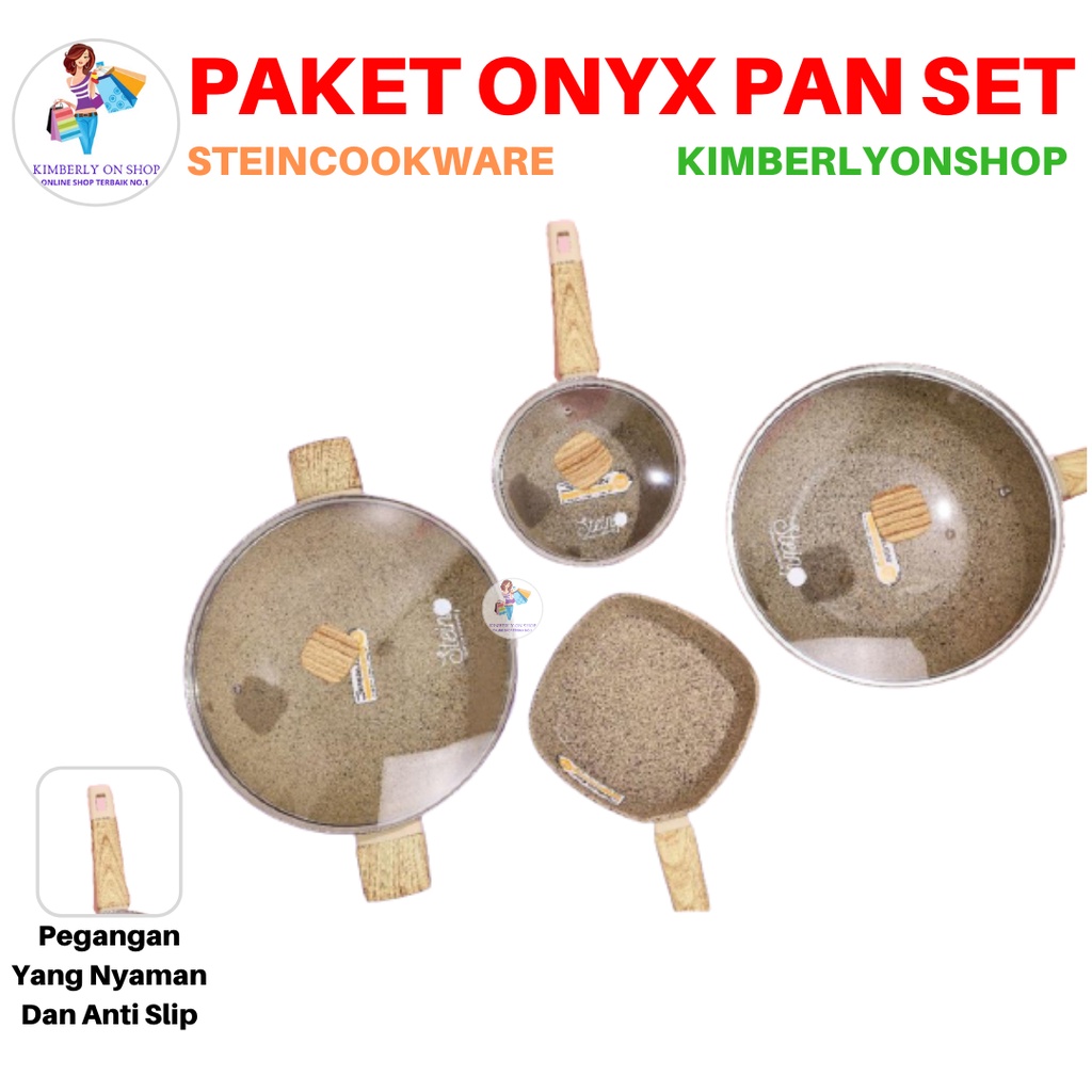 Paket Onyx Granite Series Panci Set Stein Cookware