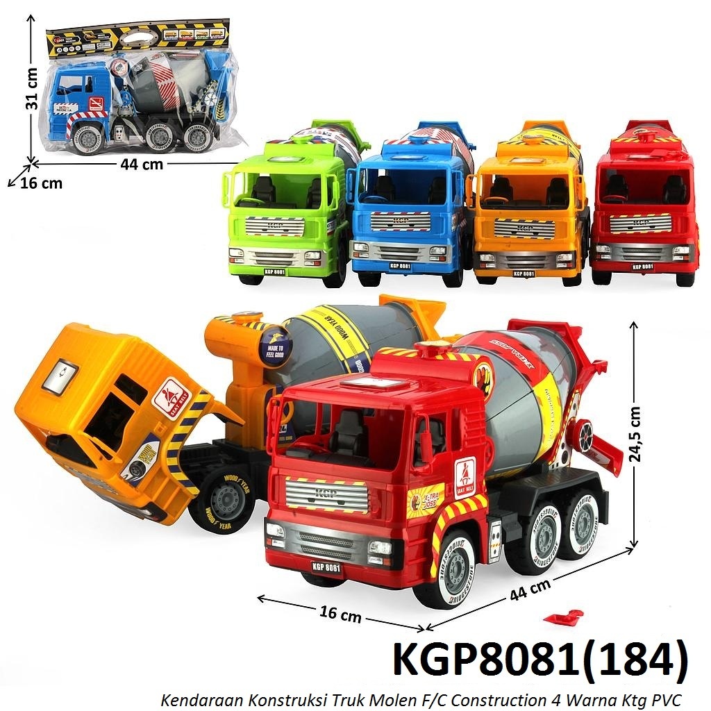 Mainan Mobil Konstruksi Mixer Truck/Truk Molen KGP 8081