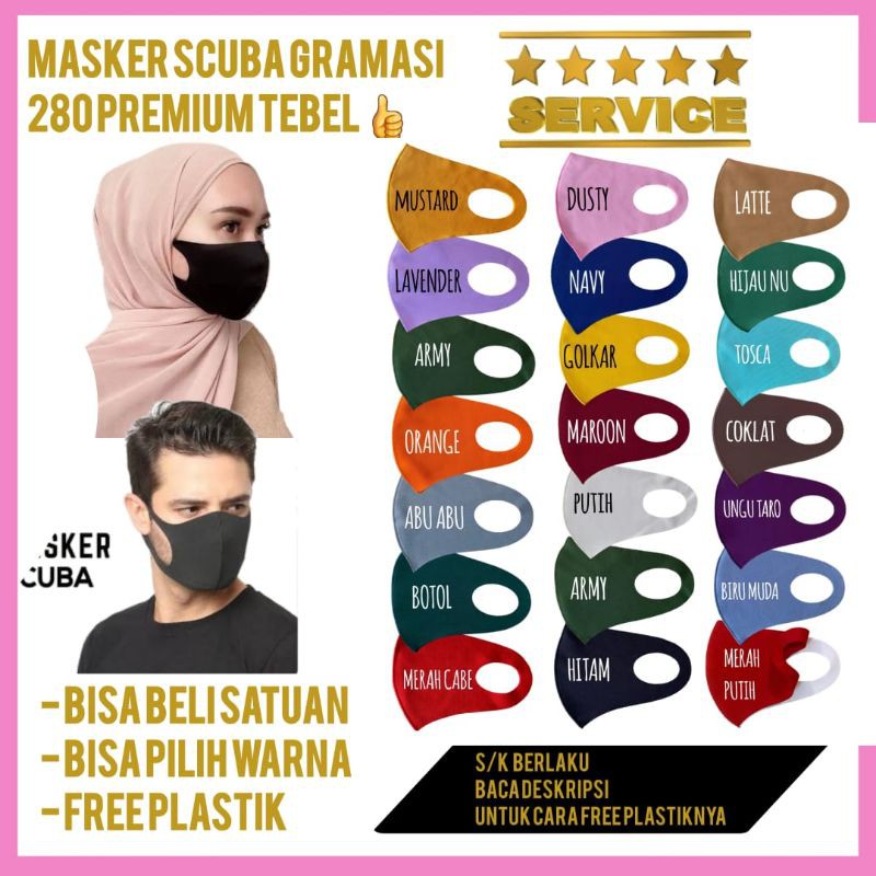 Masker SCUBA/masker scuba/penutup hidung reusable/masker korea