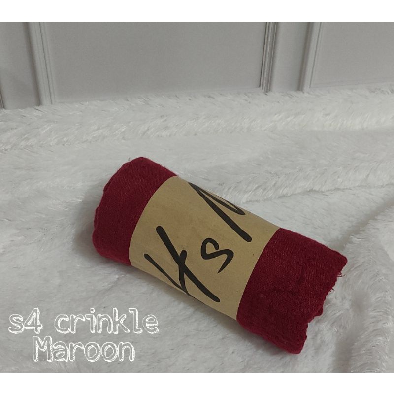 [COD] PASHMINA CRINKLE / CRINGKLE KUSUT /CRINGKLE RAWIS / HIJAB SHAWL PREMIUM RAWIS negro-SEGIEMPAT-MAROON