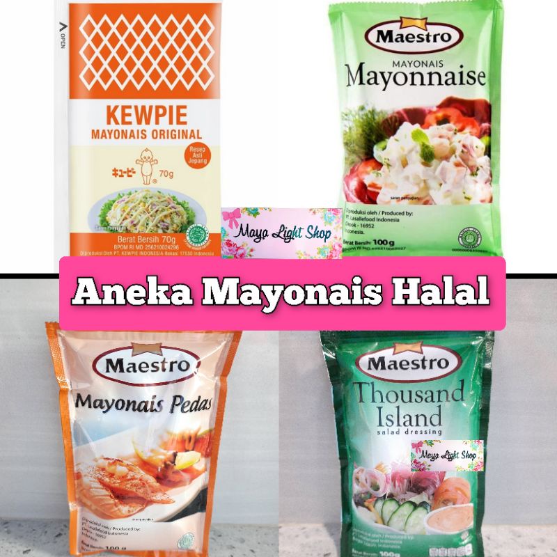 Mayones maestro 100gr mayonnaise maestro plain topping mentai sushi takoyaki salad dressing saus kebab