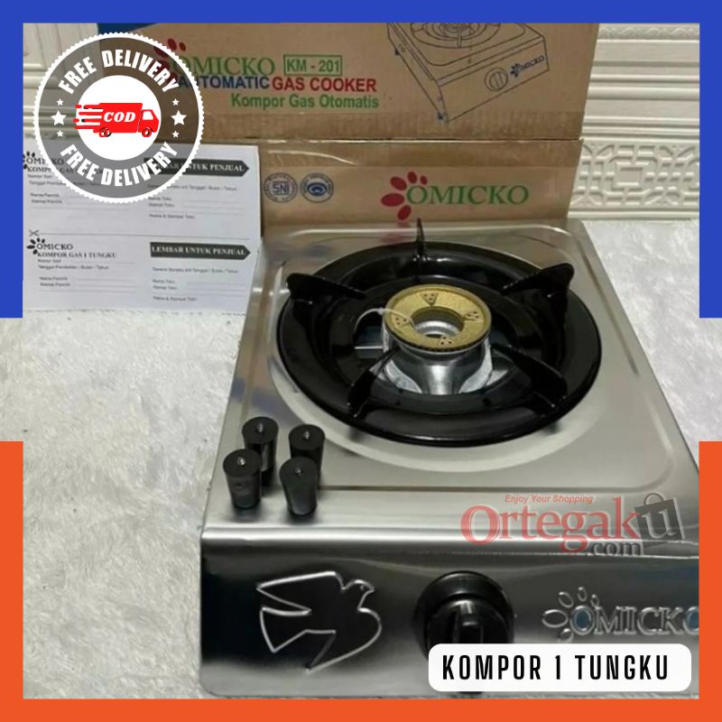 [OMICKO] Kompor Gas 1 Satu Tungku Murah / Kompor Praktis Serbaguna,  Kompor Kecil Dan Besar 2 Tungku, Kompor Gas Murah, Kompor Portable Camping Dengan Regulator  Peralatan Masak Di Dapur Multifungsi