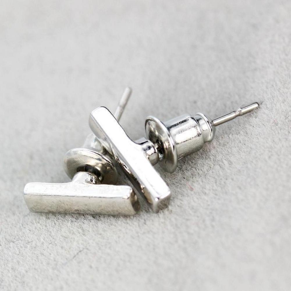 Lily 1pasang Anting Wanita Mungil Simple Design Bar