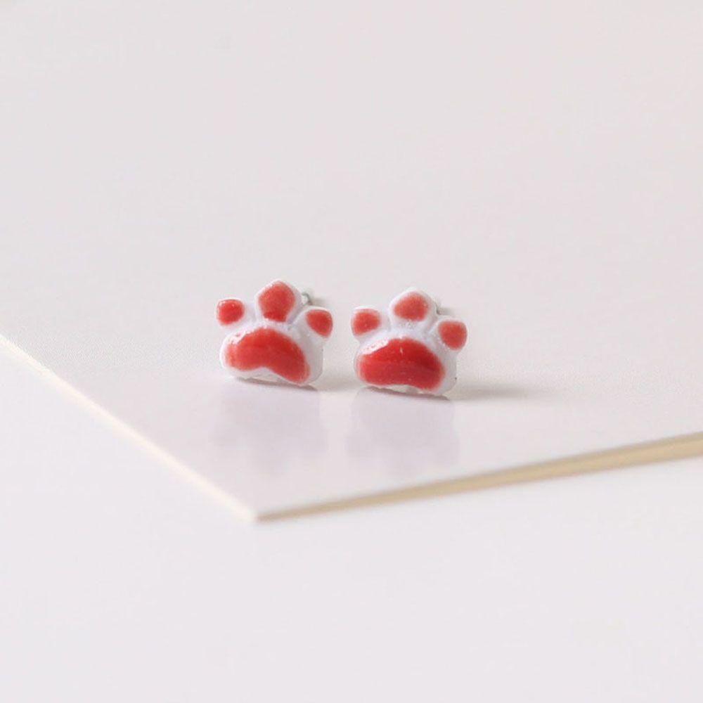 Rebuy Stud Earrings Manis Multicolor Kecil Lucu Cakar Kucing Indah Aksesoris Fashion