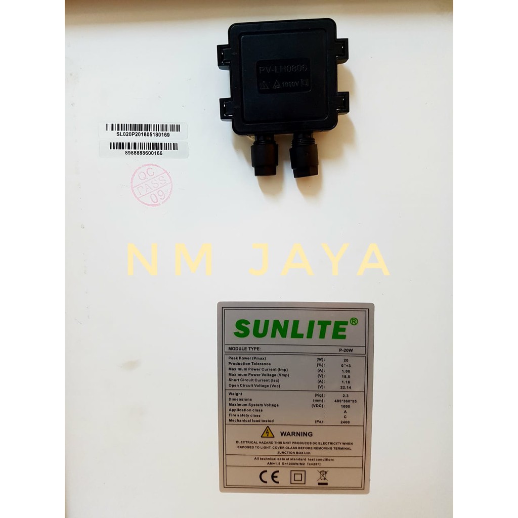 Solar Panel Surya Solar Cell 20WP 20 Watt 20 W Poly Sunlite