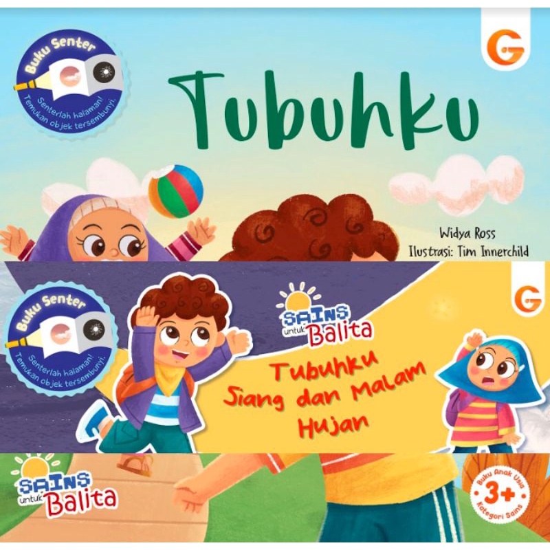 Seri Sains Untuk Balita Tubuhku Hujan Siang dan Malam Insani Kids Gema Insani (Isi 3 Buku)