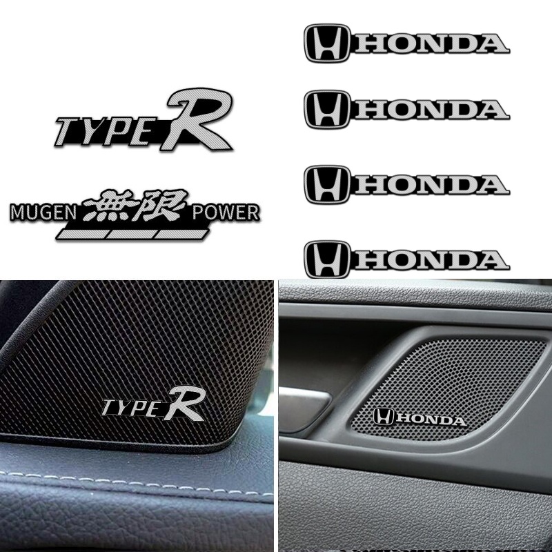 4 / 8pcs Stiker logo Mugen Honda Tipe R Bahan Alloy Untuk Mobil