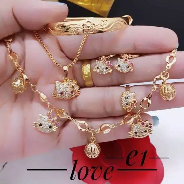 TERMURAH Set Perhiasan ANAK  Lapis Emas Cincin Gelang  